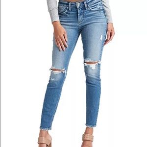 ▪️ BRAND NEW with tags Silver Jeans Suki Distressed Skinny Jeans